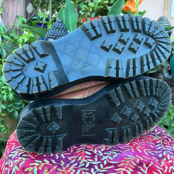 Pink Iridescent Platform Dr. Martens Oxford Loafers - Picture 11 of 17